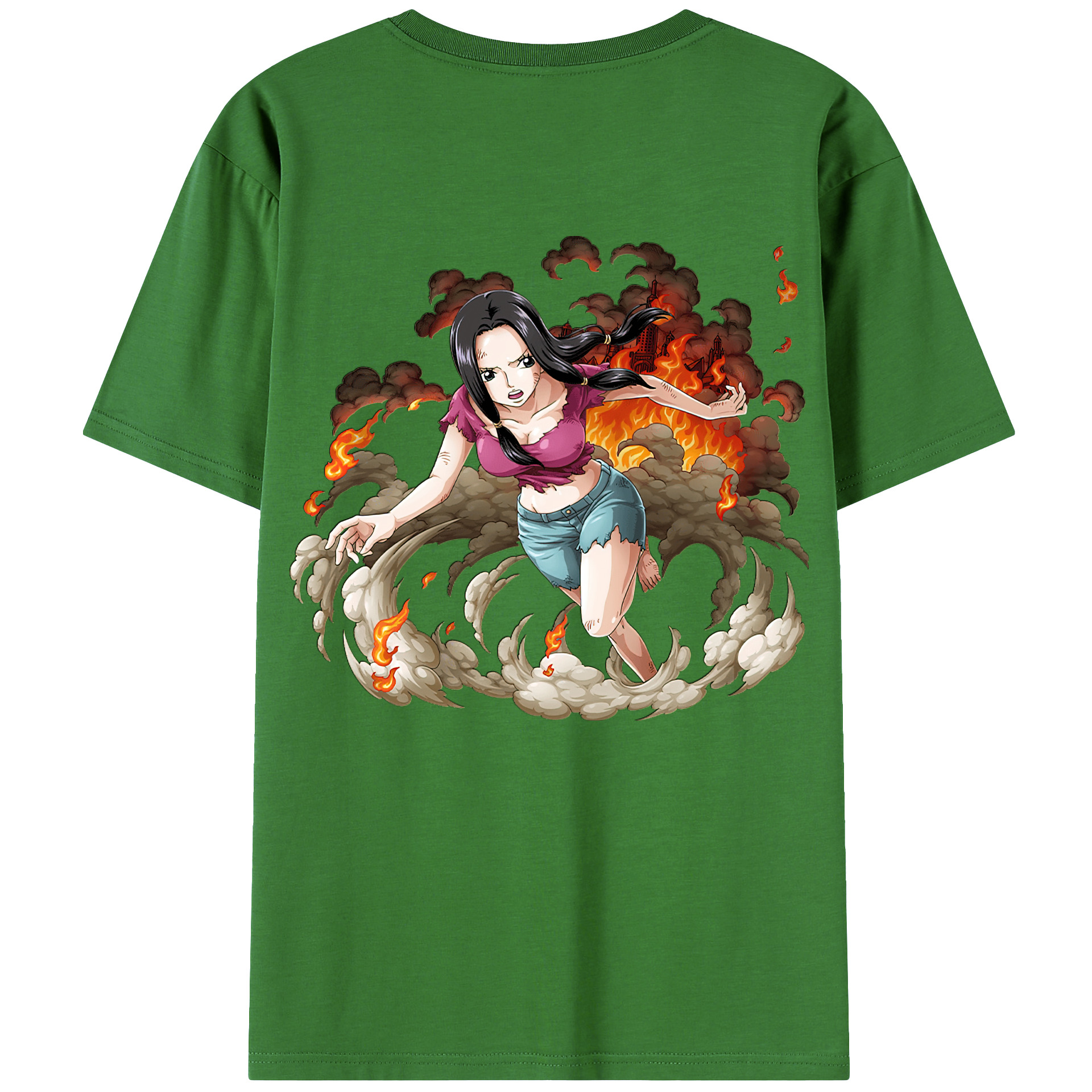 ワンピース ニコ・ロビン ONE PIECE Nico Robin レディース半袖Tシャツ(バックプリント)